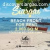 2,000 SQ.M Beach Front Lot For Rent GL Siargao